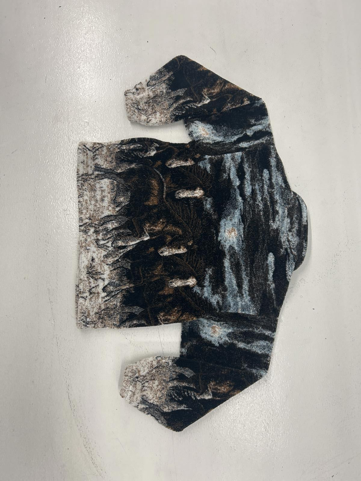 Outback Trading Co. Fleece Pullover - Unique Mountain Print