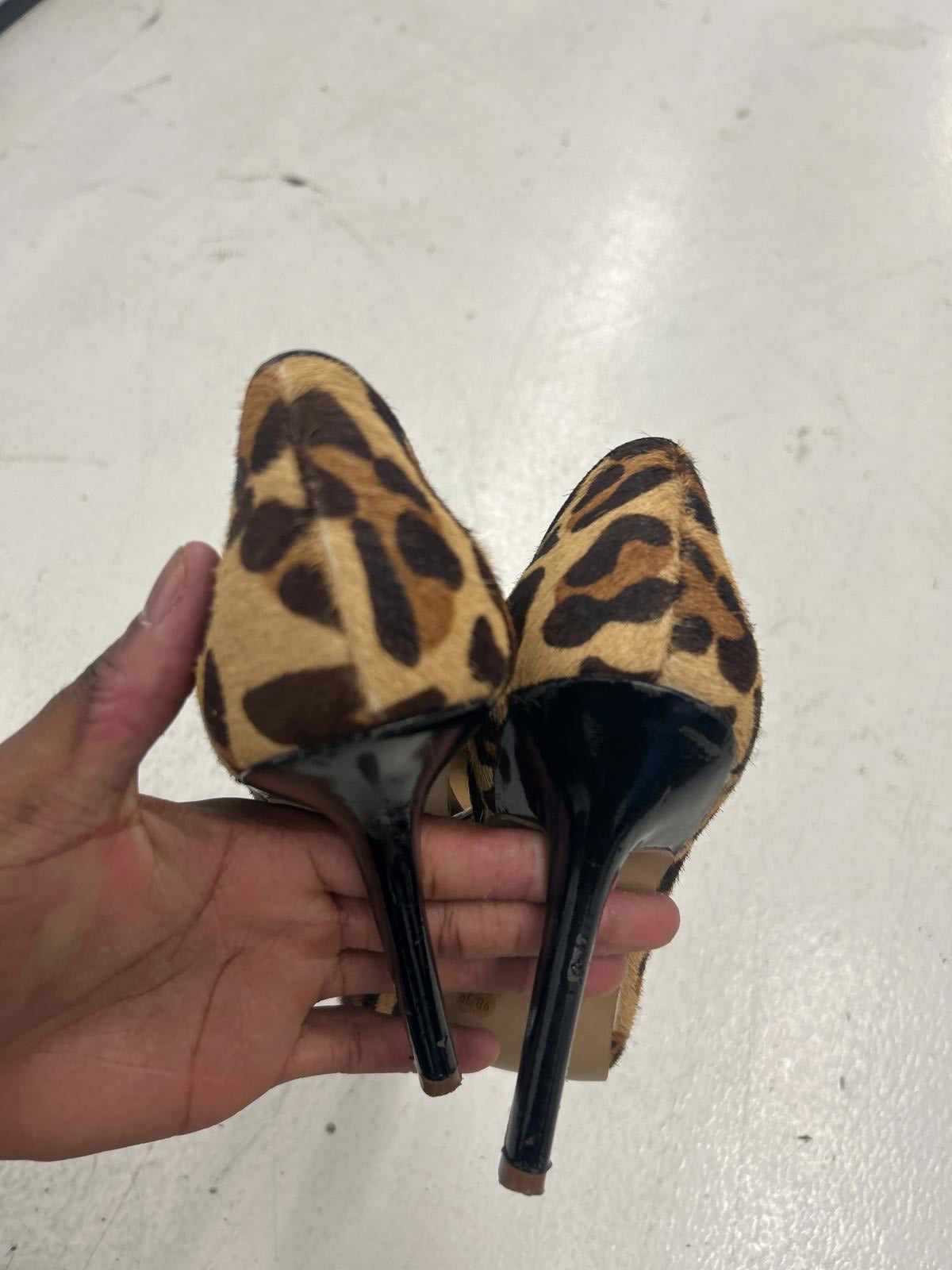 BCBG Paris Women's Real Fur Print Heels - Size 9B