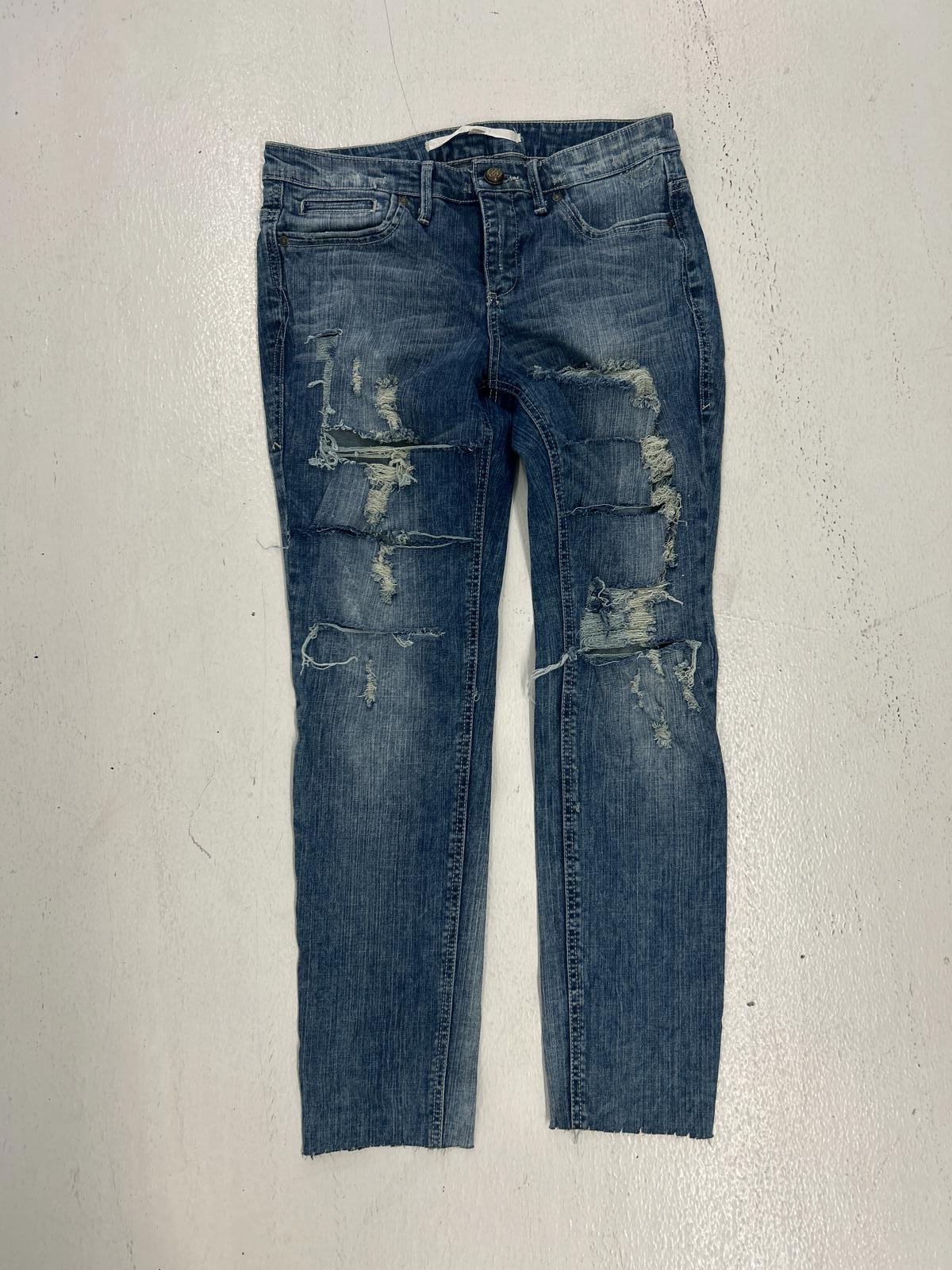 Stylish Womens Slim Fit Denim Jeans - Versatile Blue Wash