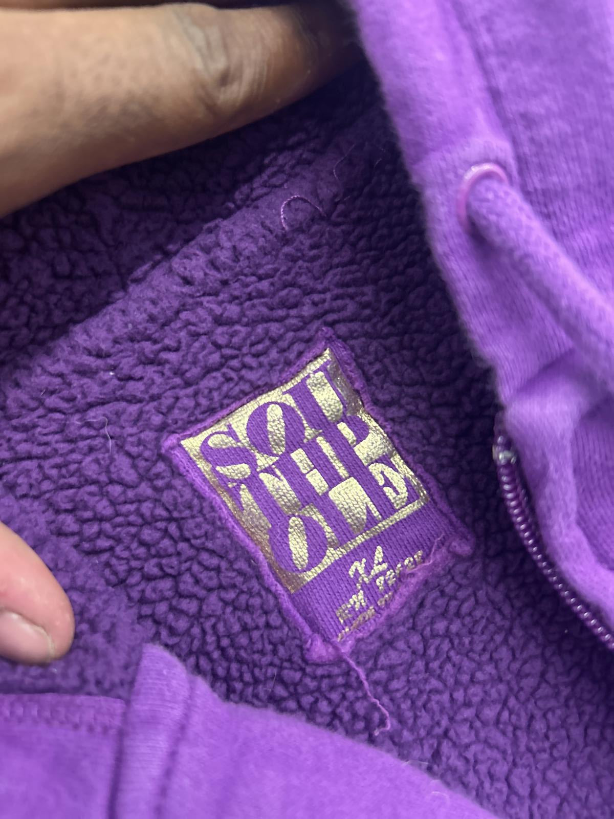 Youth Southpole Vintage Fluffy Purple Hoodie - Cozywear