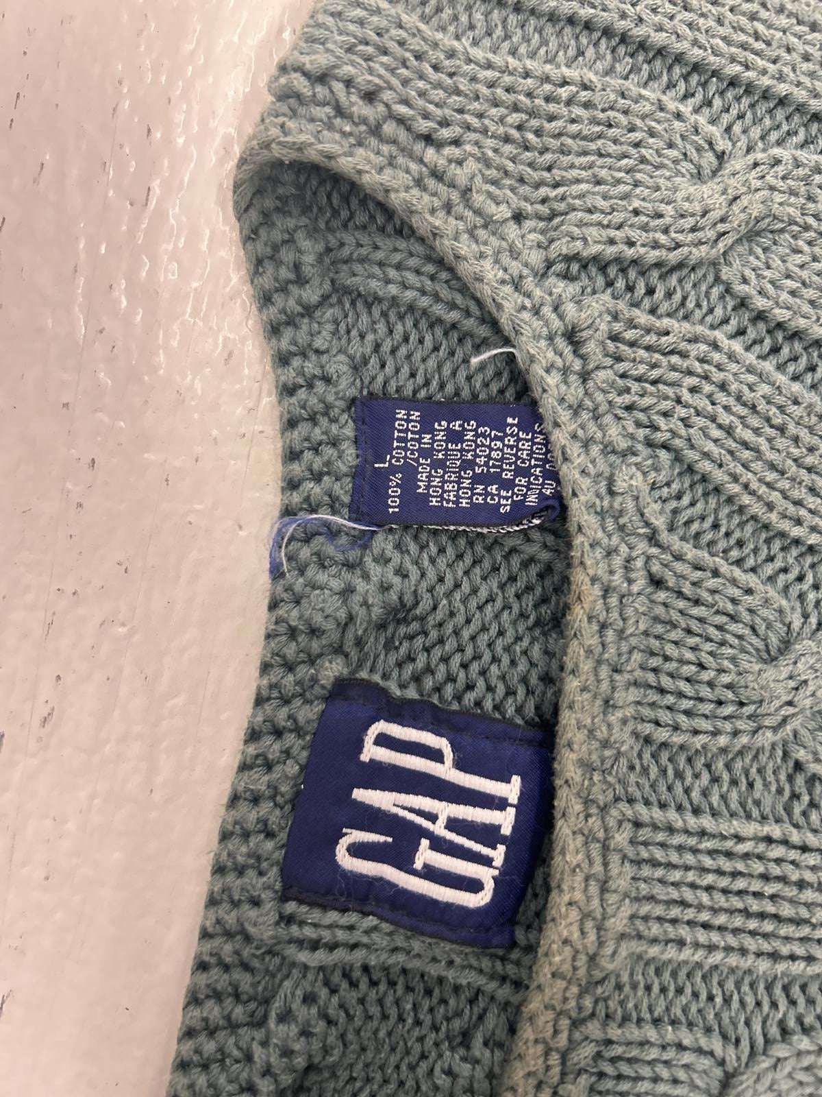 Vintage GAP Cable Knit Sweater - Cozy Olive Green