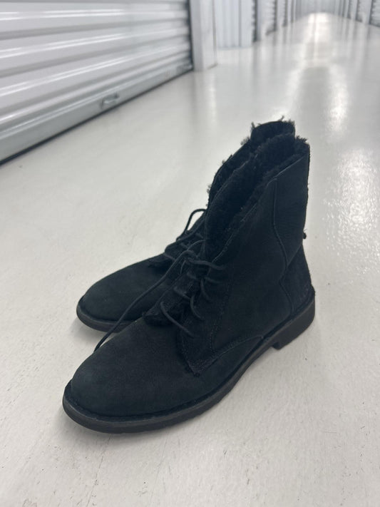 UGG Black Suede Ankle Boots - Stylish & Cozy