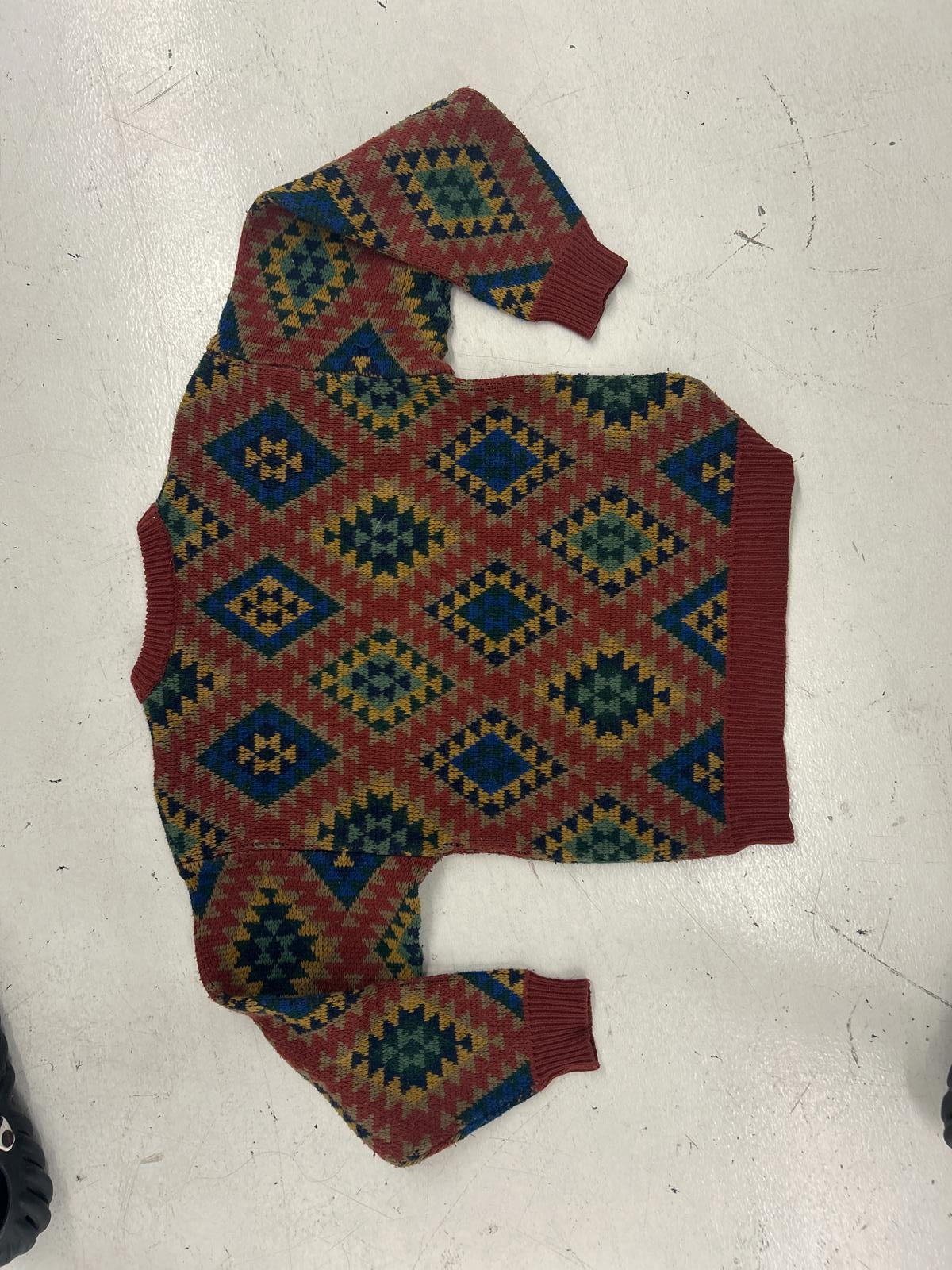 Vintage Aztec Pattern Knit Sweater - Cozy & Stylish