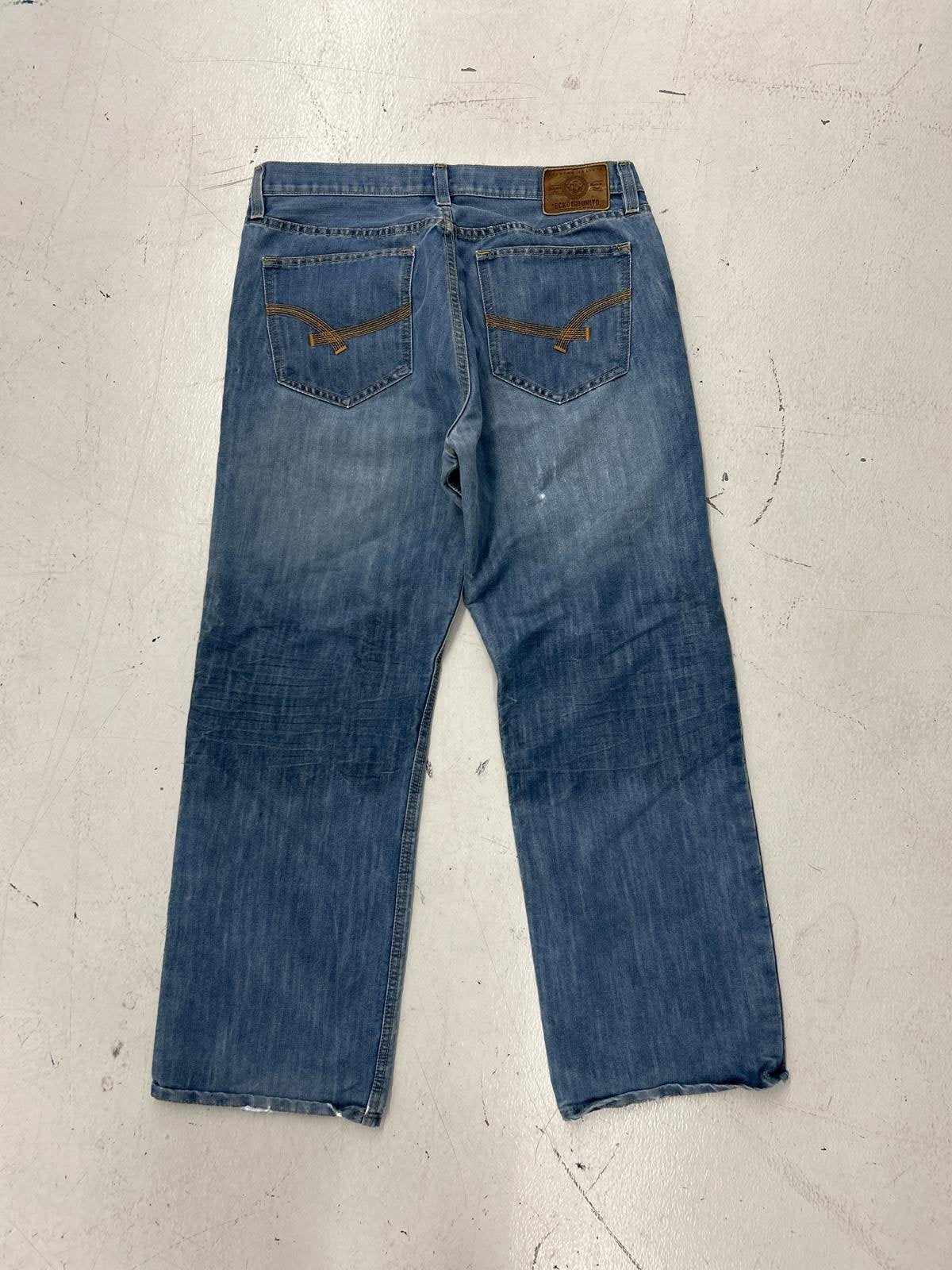 Men's Vintage Blue Denim Jeans - Classic Fit