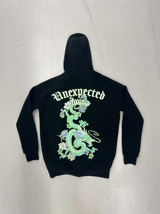 Unexpected Love Dragon Black Hoodie with Dragon Design