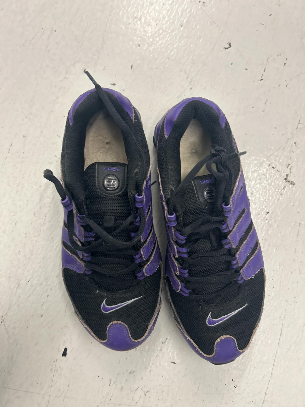 Purple Nike Shox Performance Running Shoes - Purple/Black