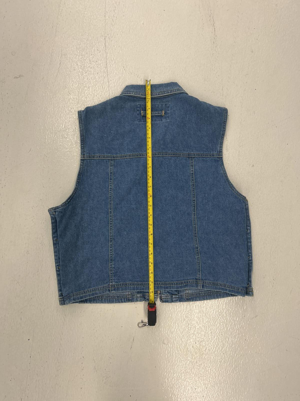 Vintage Western Revolt Denim Vest - Classic Style