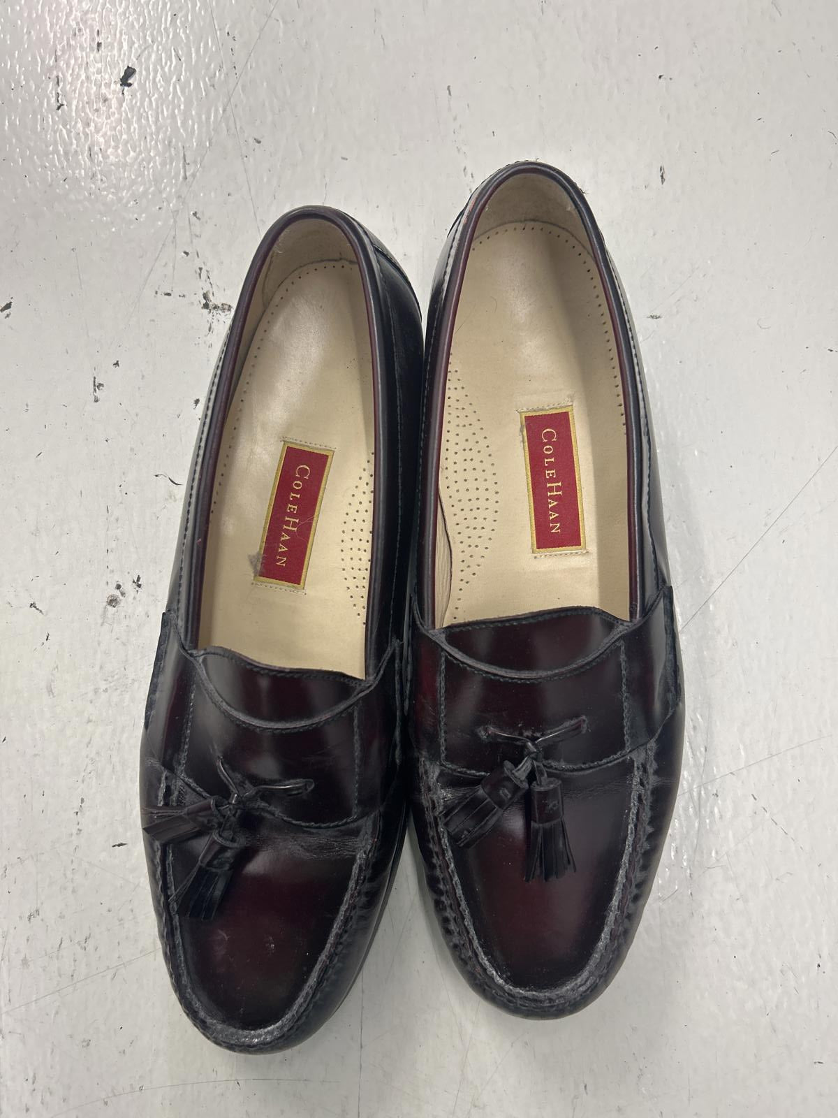 Cole Haan Classic Brown Leather Loafers with Tassels