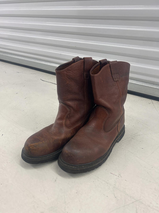 Wolverine Brown Leather Work Boots - Size 10 UK/44 EU