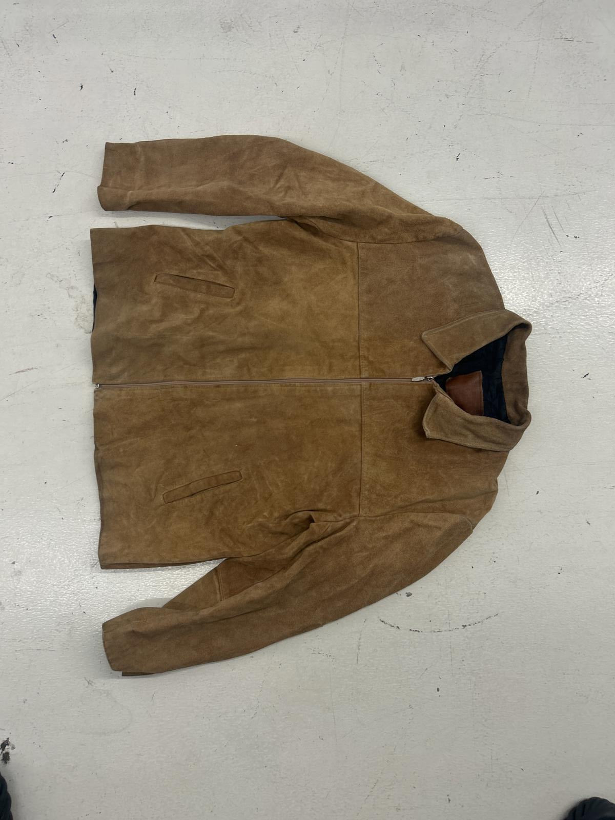 Stylish Tan Suede Minimal Jacket for Men