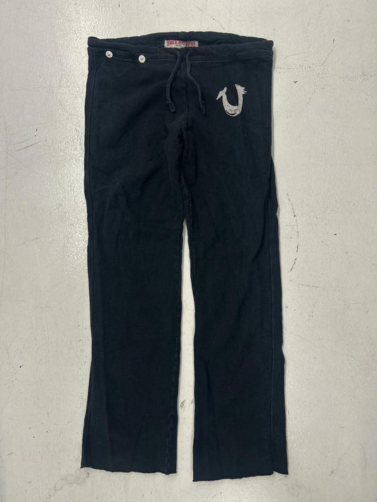 Men's True Religion Black Sweatpants with Logo