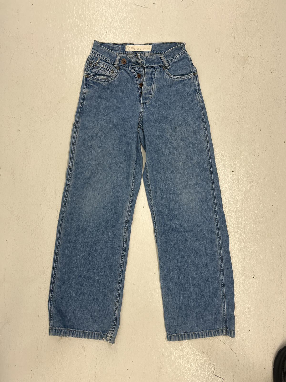 Vintage Grunge NYK Wide Leg Jeans - Classic Blue Denim