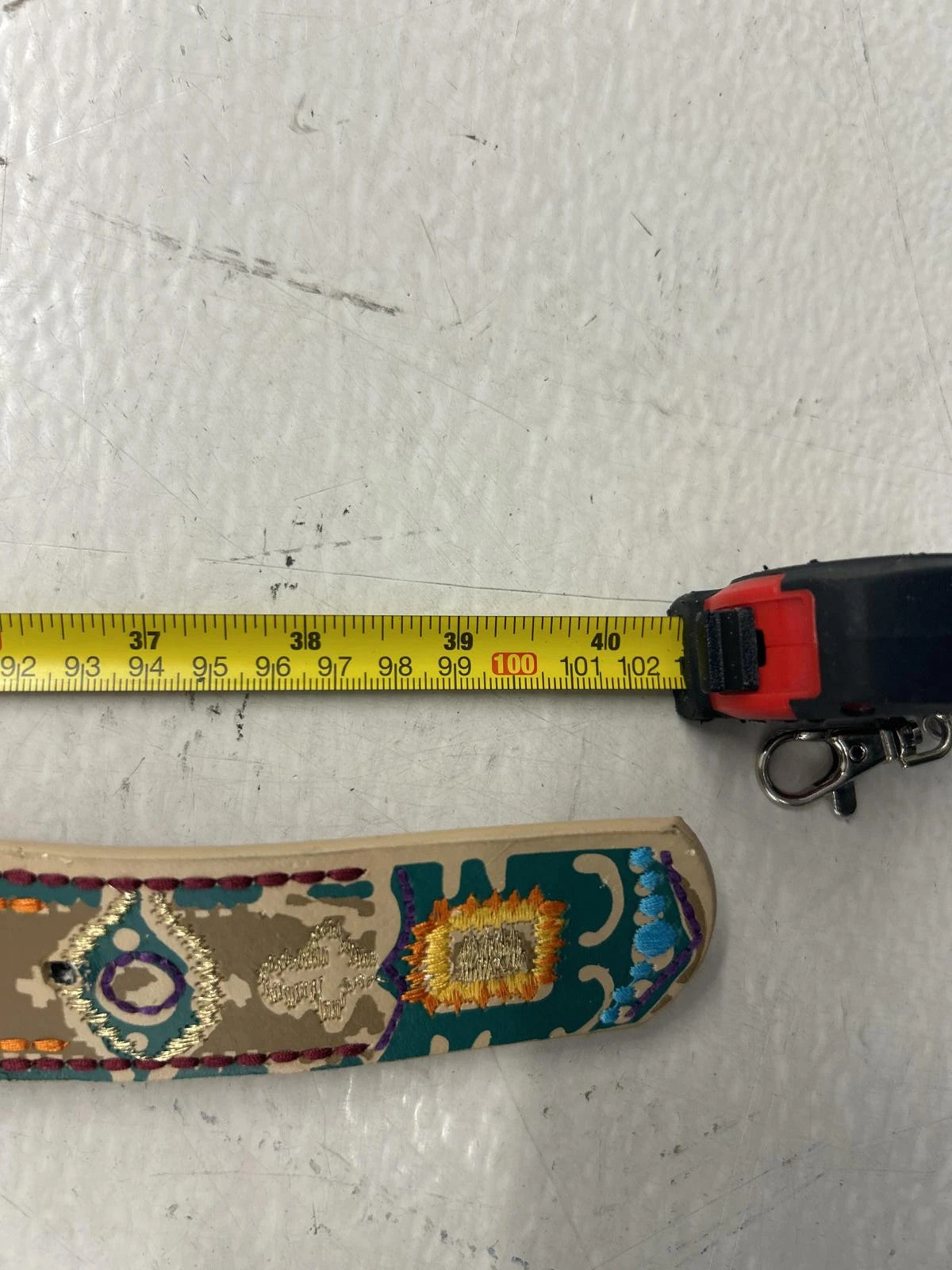 Vintage Floral Pattern Faux Leather Belt