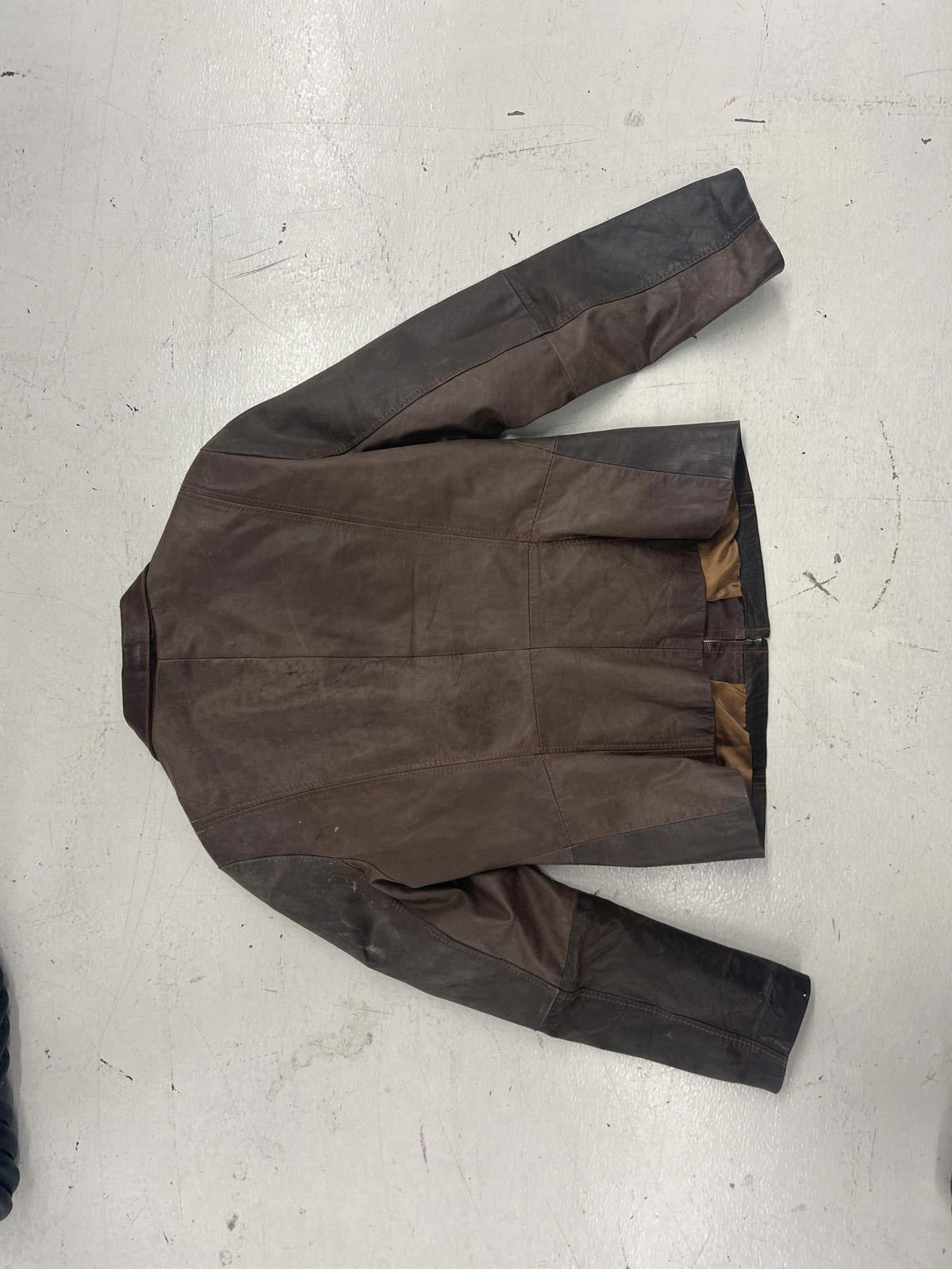 Vintage G. Wool & Co. Brown Leather Zip Jacket