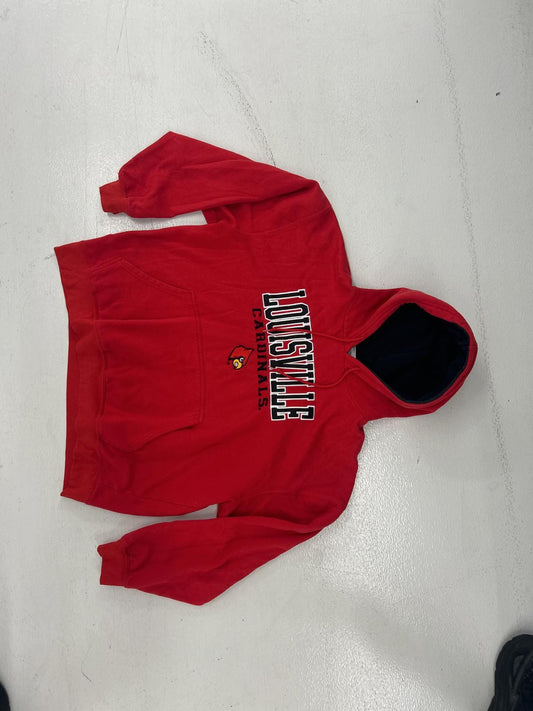 Louisville Cardinals Embroidered Red Hoodie - XL