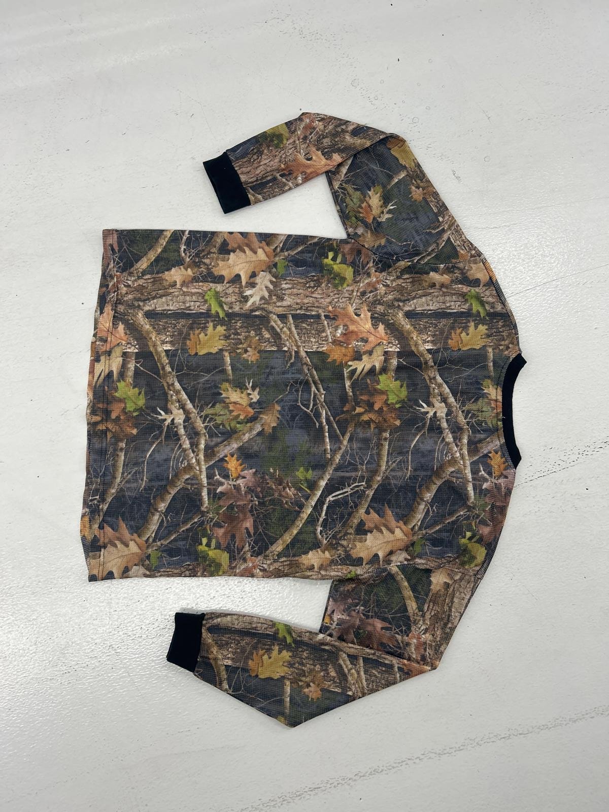 Mesh Hunting Camo Sweater Tee With Contrast