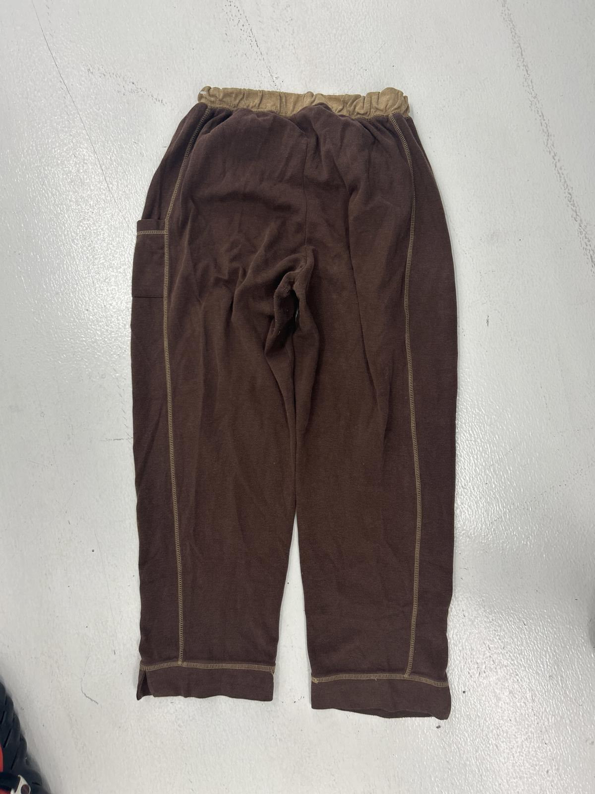 Catalina Average Brown Lounge Pants with Elastic Waistband