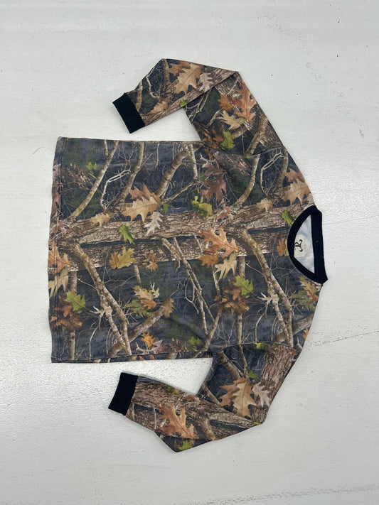 Mesh Hunting Camo Sweater Tee With Contrast