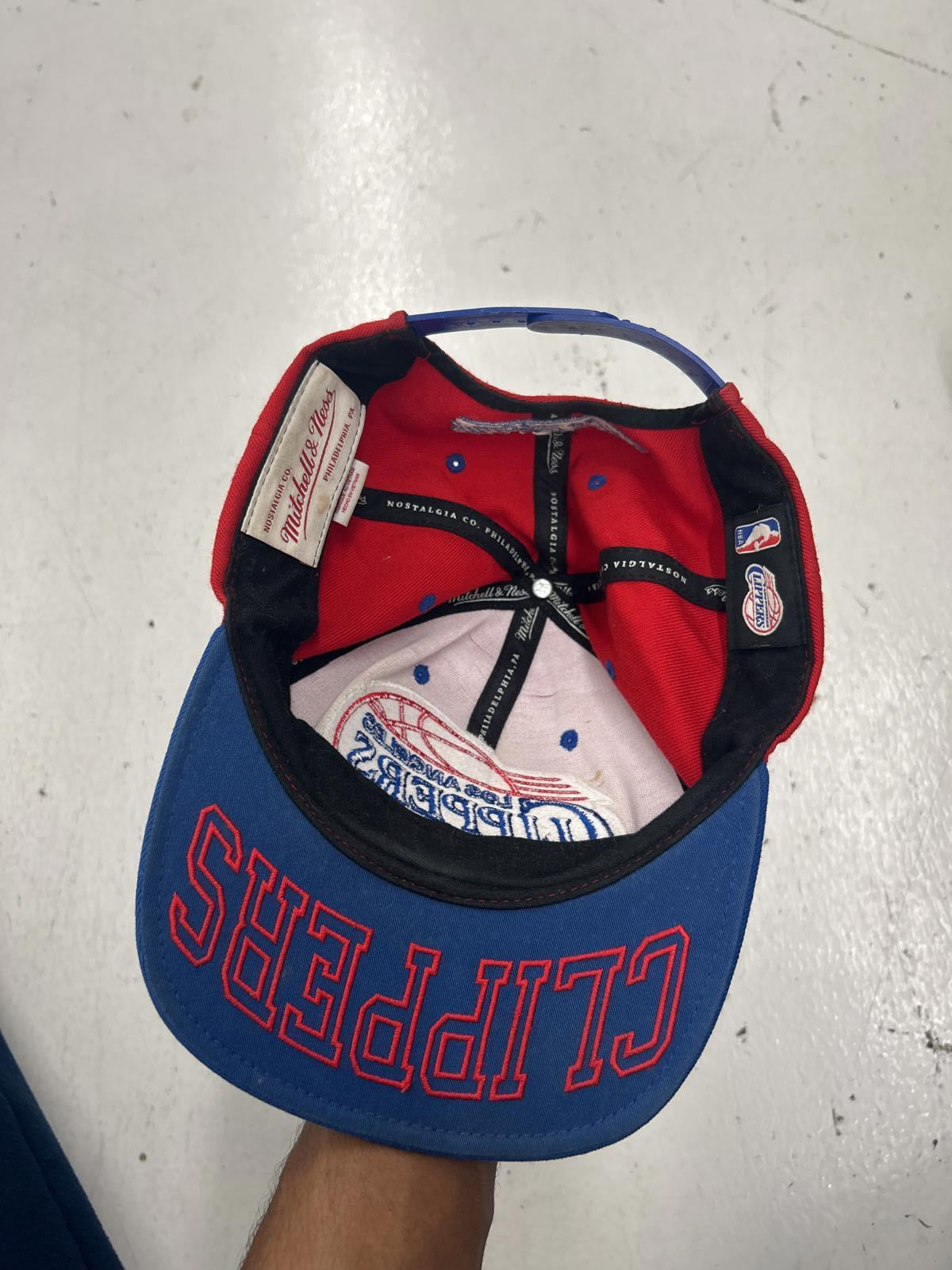 Los Angeles Clippers Vintage Snapback Hat - Red & Blue