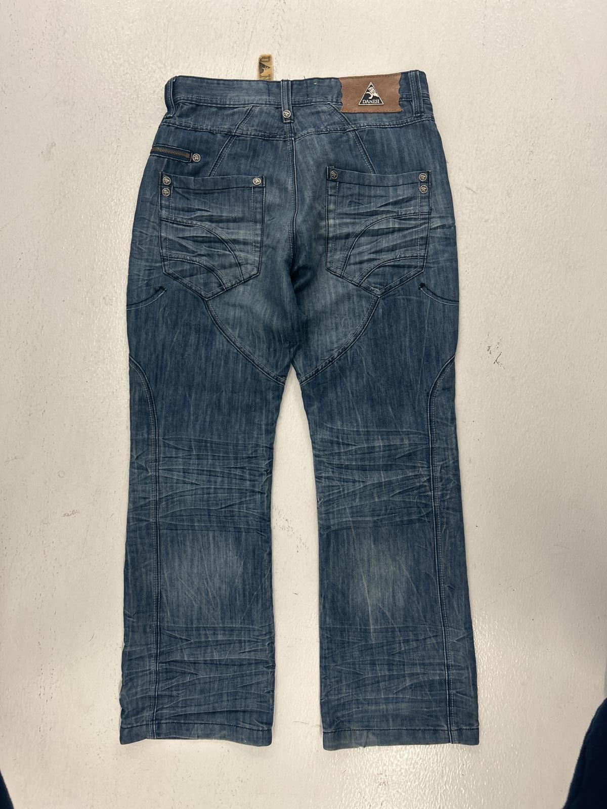 Grunge Y2K Distressed Blue Jeans by Danesi - Size L30