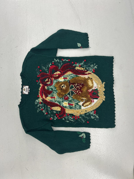 Tiara International Festive Sweater with Bear Motif