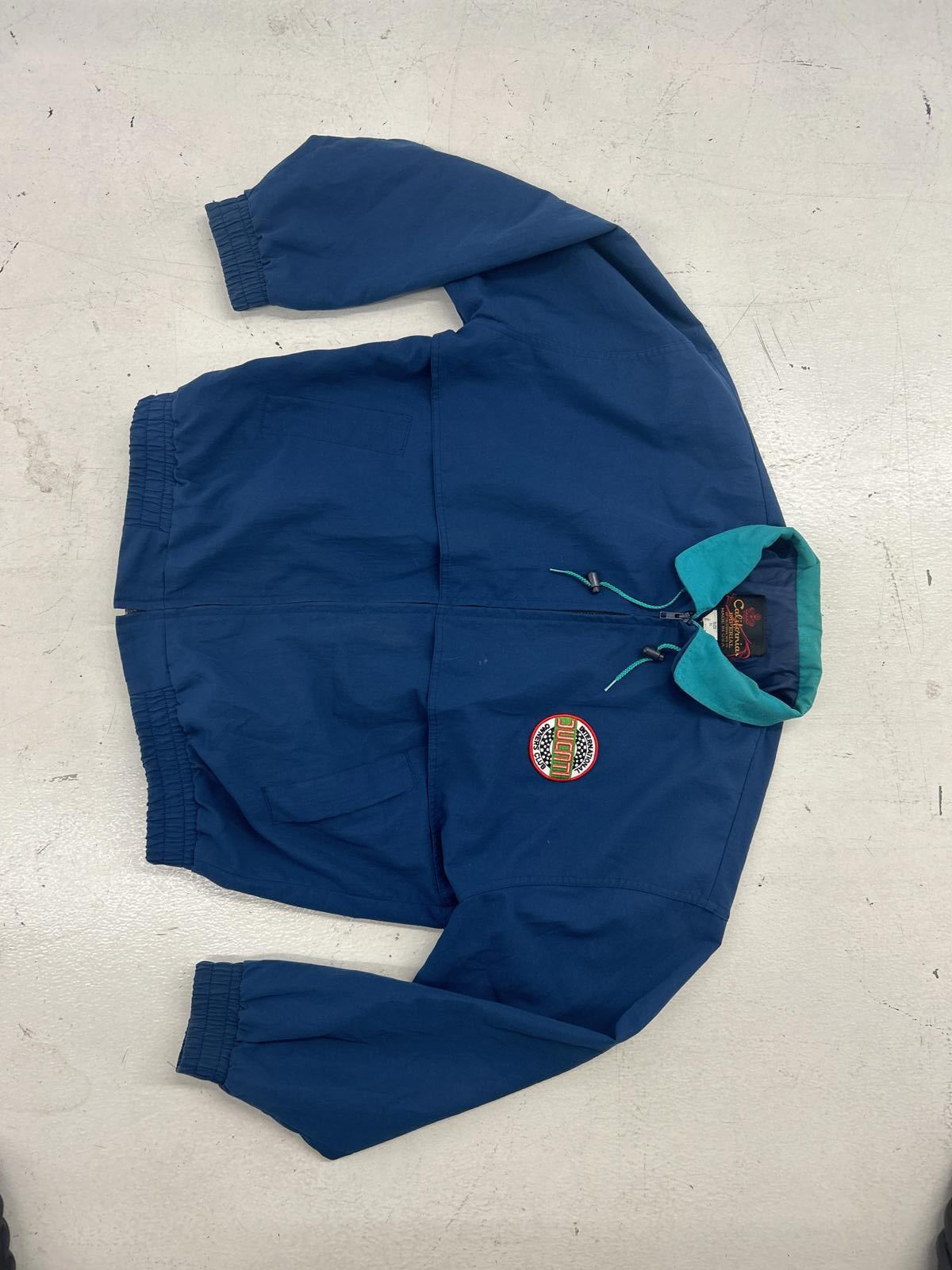 Vintage Ducati Club Calif Windbreaker Jacket - Teal