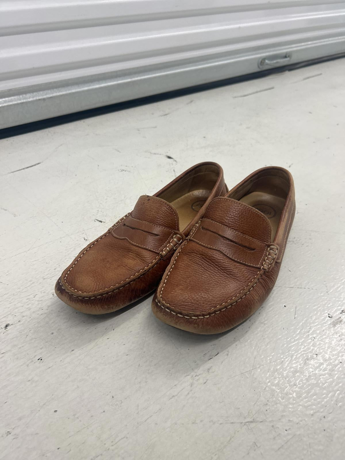 Casual Tan Brown Leather Loafers