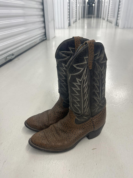 Heavy Luxurious Vintage Brown Western Cowboy Boots