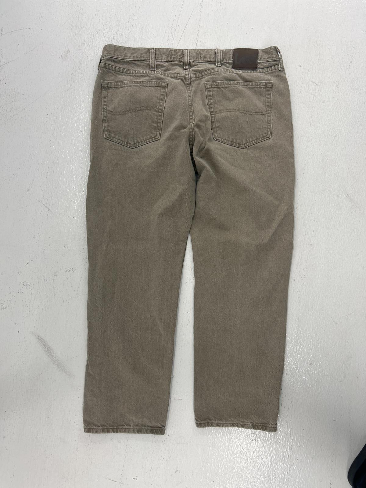 Stylish Casual Light Brown Washed Denim Pants