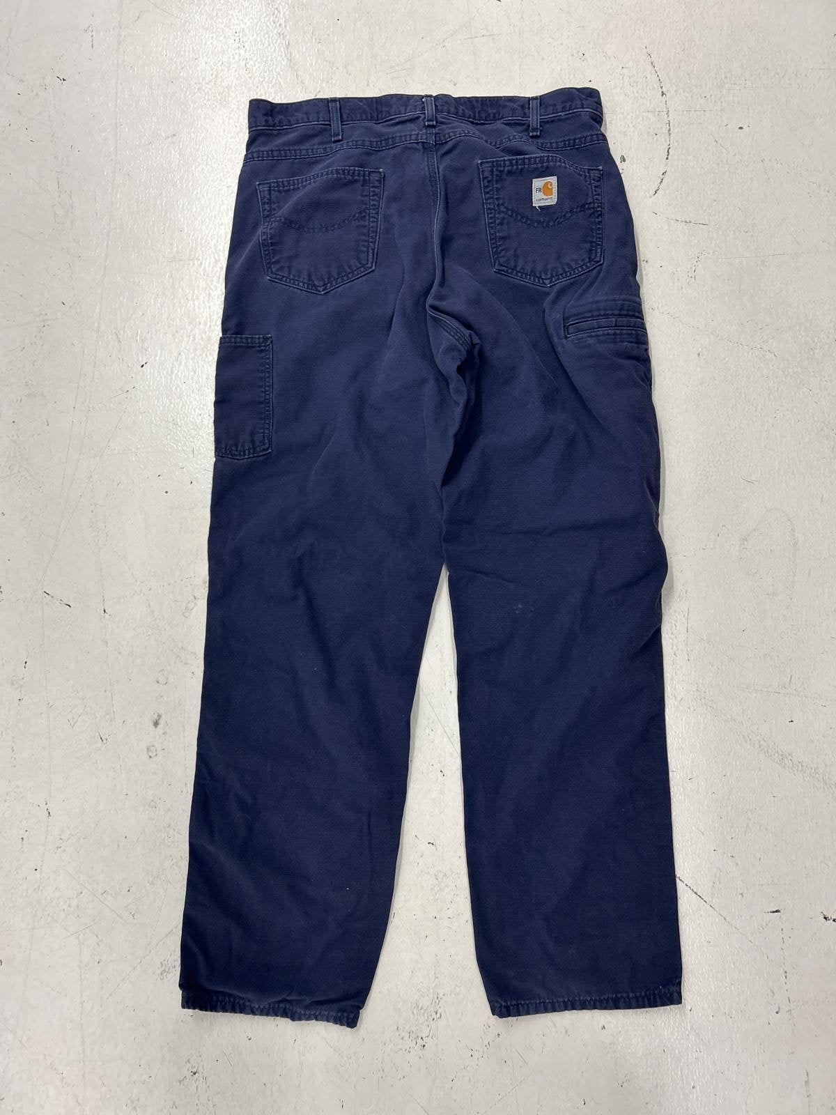 Carhartt Men's Blue Work Pants - Durable & Comfortable