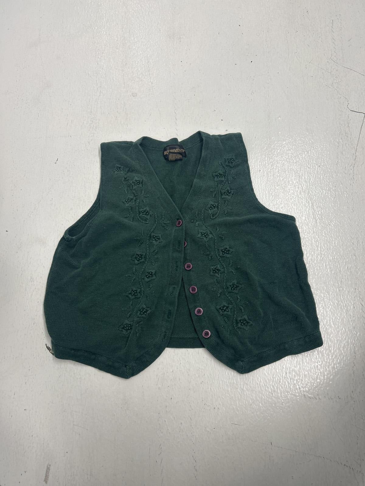 Vintage Requirements Green Cotton Vest - Comfortable