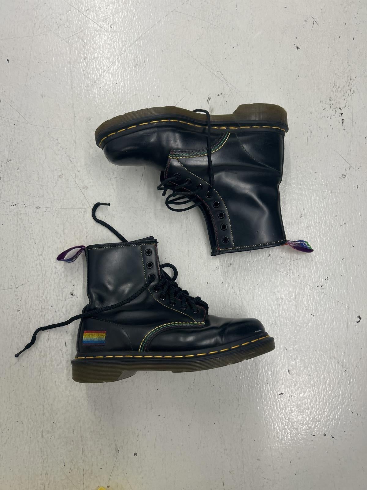 Dr. Martens 1460 Pride Black Boots - Size 1 US