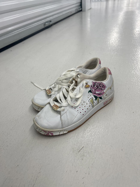 Vintage Ecko UNLTD. White Sneakers with Floral Design