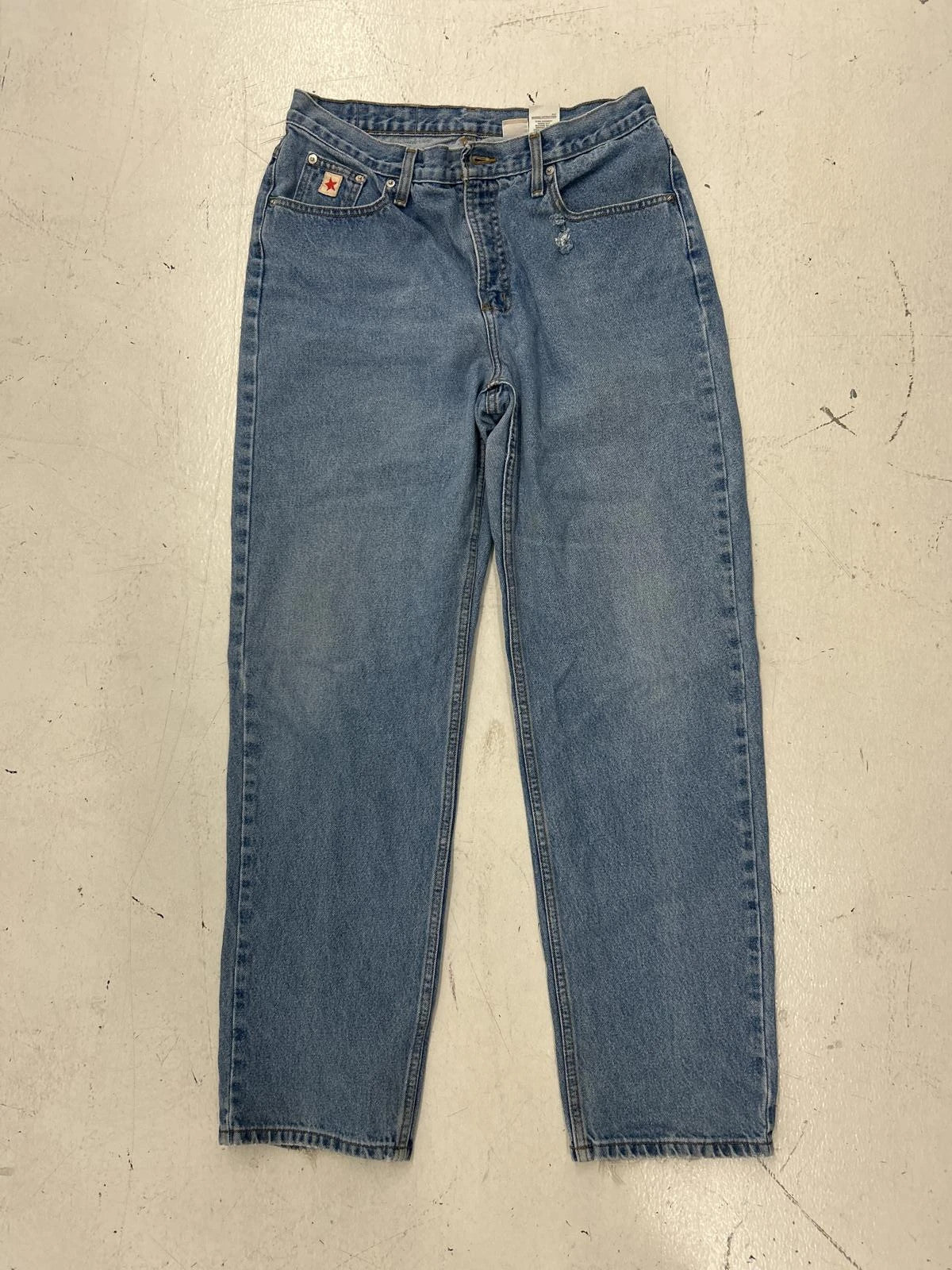 Vintage Rustle High-Waisted Blue Denim Jeans