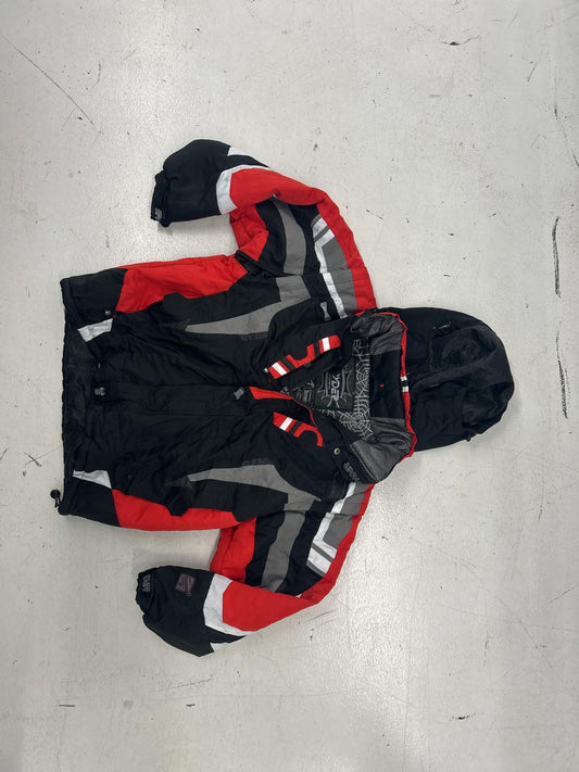 Spyder Red and Black Windbreaker Ski Jacket