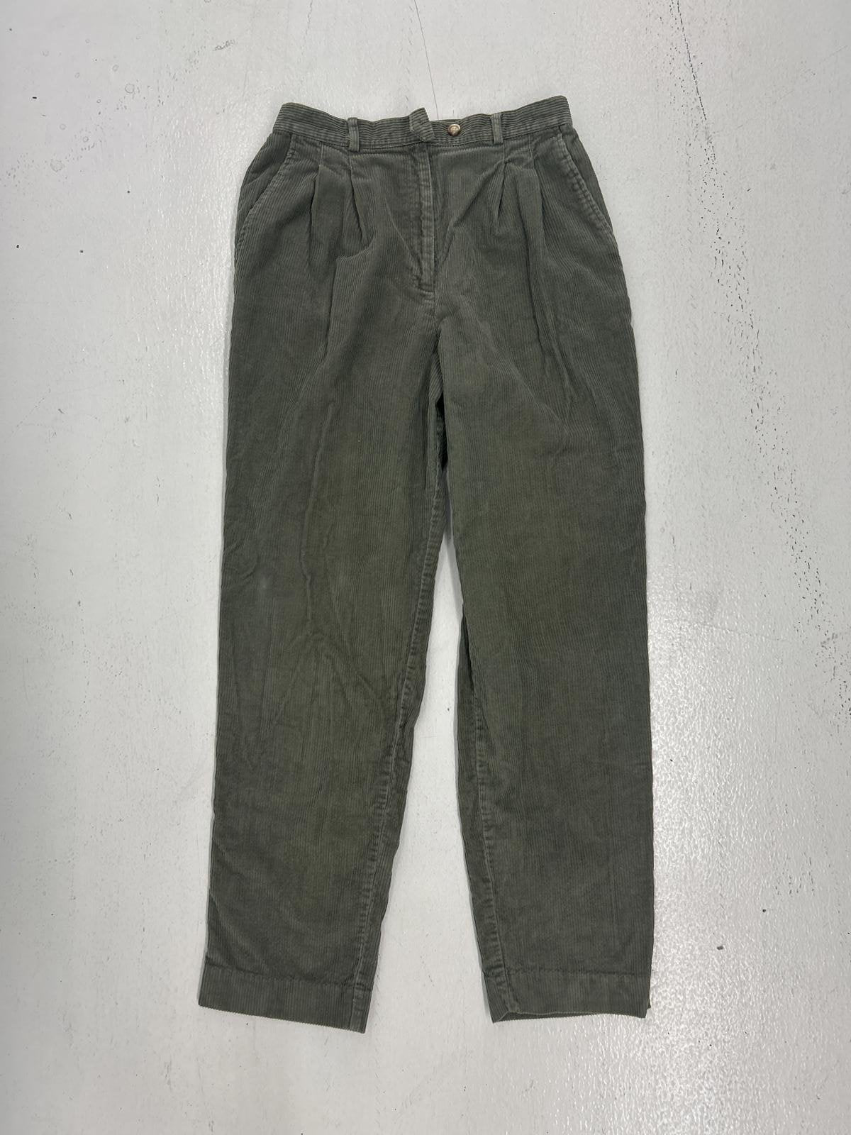 Corduroy Faded Waist Casual Pants for Women