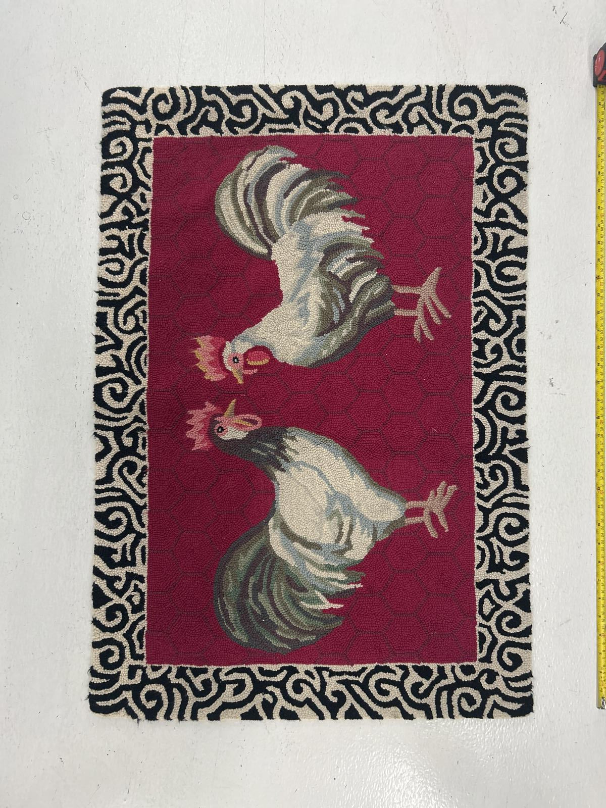 Handcrafted Rooster Motif Rug