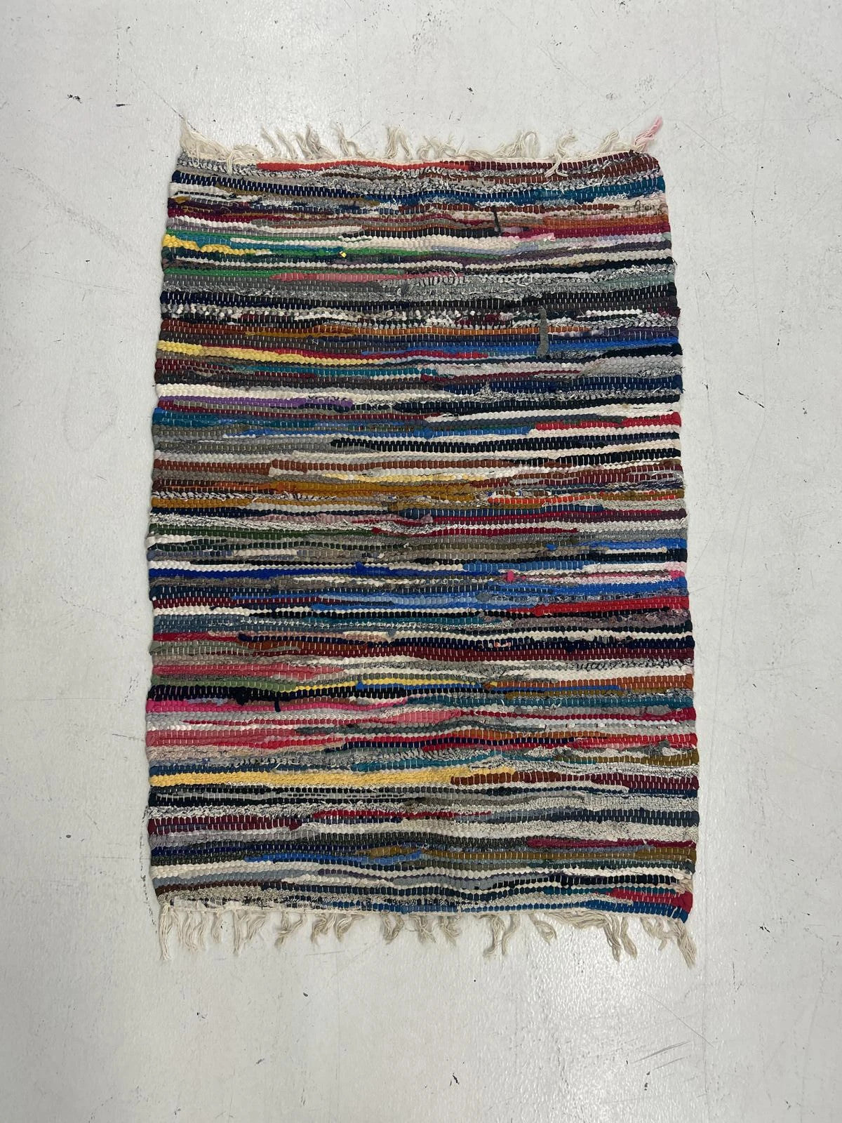 Colorful Handwoven Area Rug - Multicolor Striped