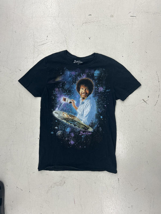 Bob Ross Cosmic Artwork T-Shirt - Medium – 100% Cotton