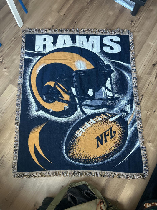 Los Angeles Rams NFL Throw Blanket - Vintage Team Design