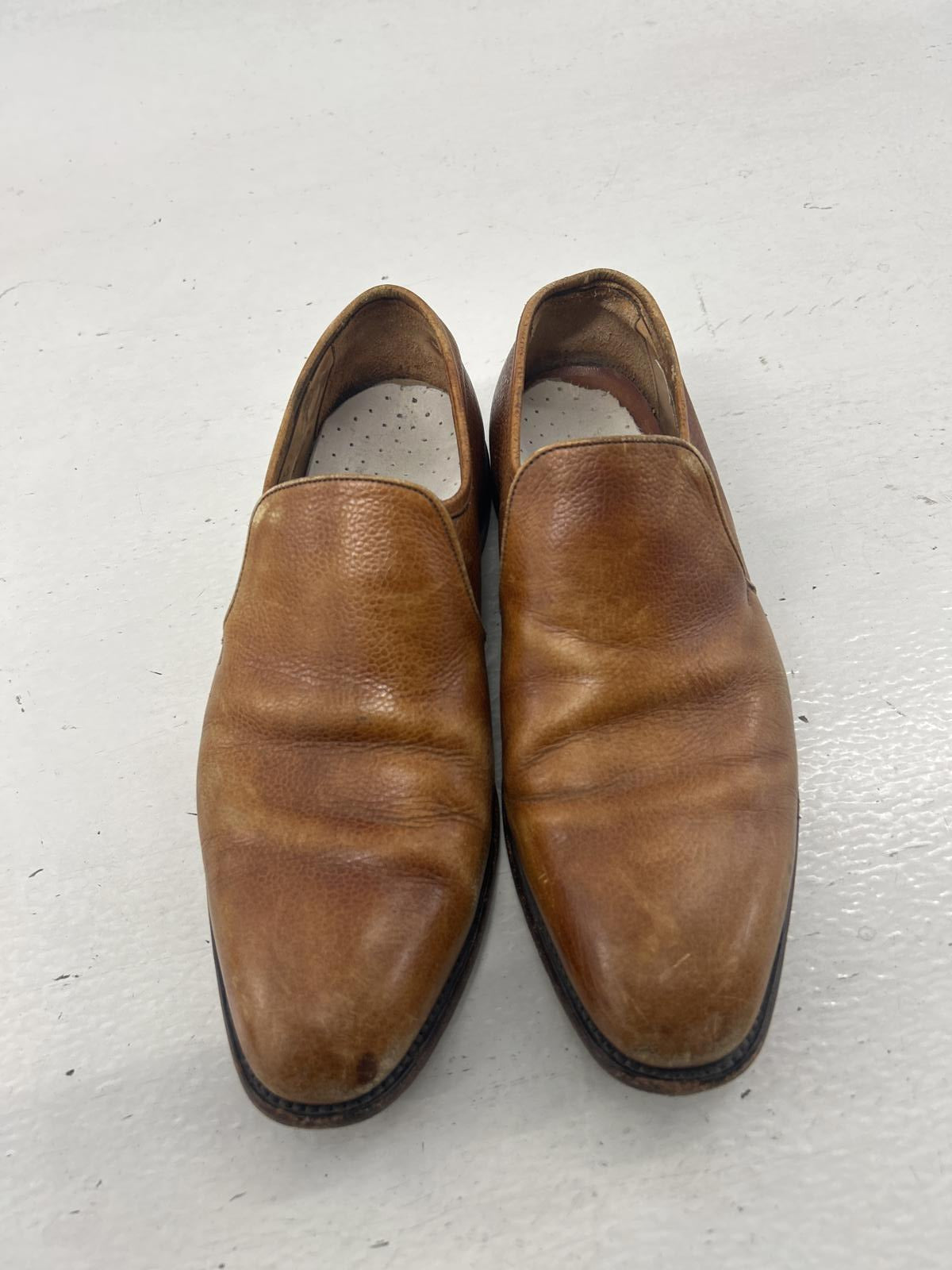 Heavy ANON Stylish Brown Leather Slip-On Shoes