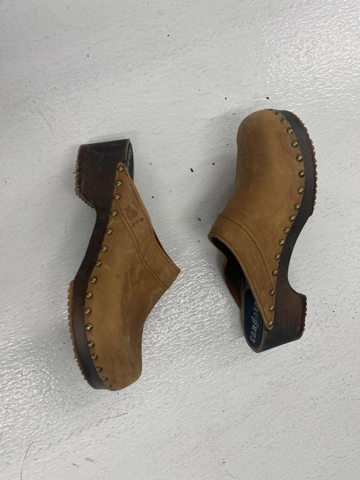 Stylish Tan Leather Clogs - Comfortable Slip-On Footwear