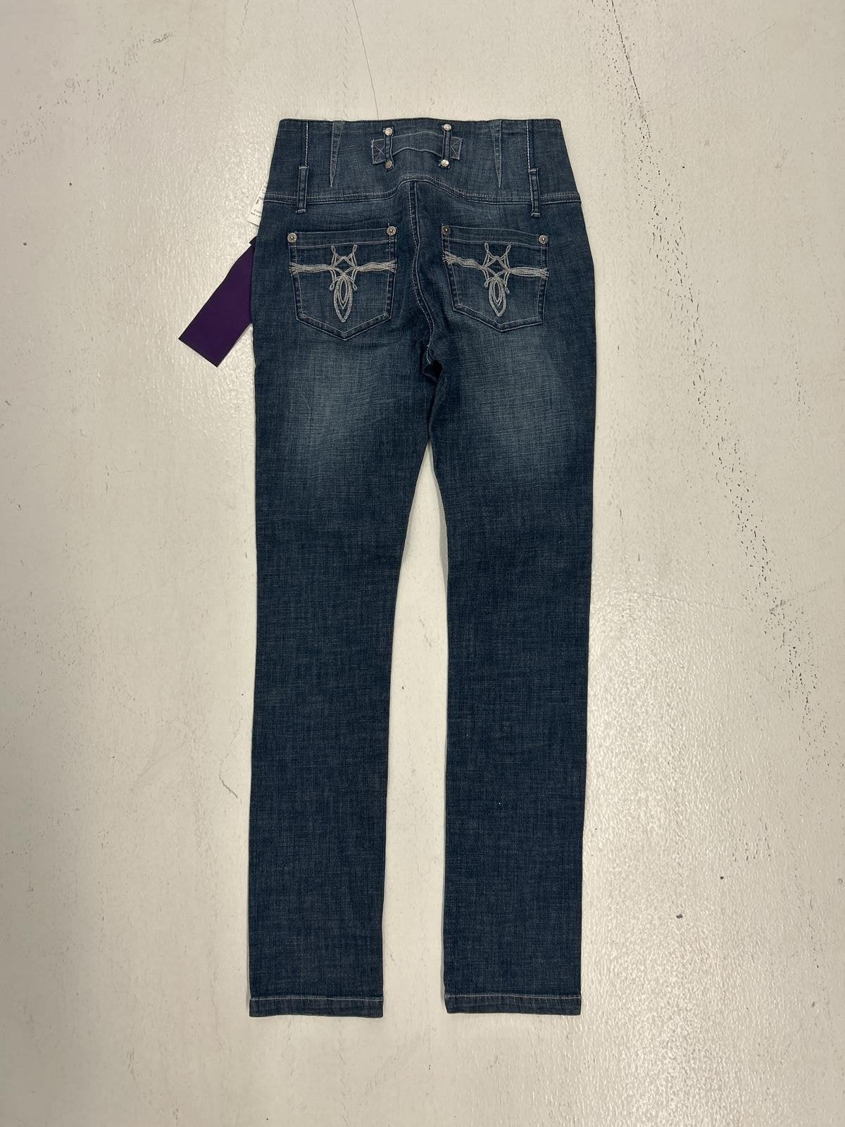 Y2K Women's Denim Jeans with Unique Back Pockets