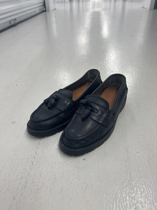 Slim Leather Japanese Black Casual Loafers