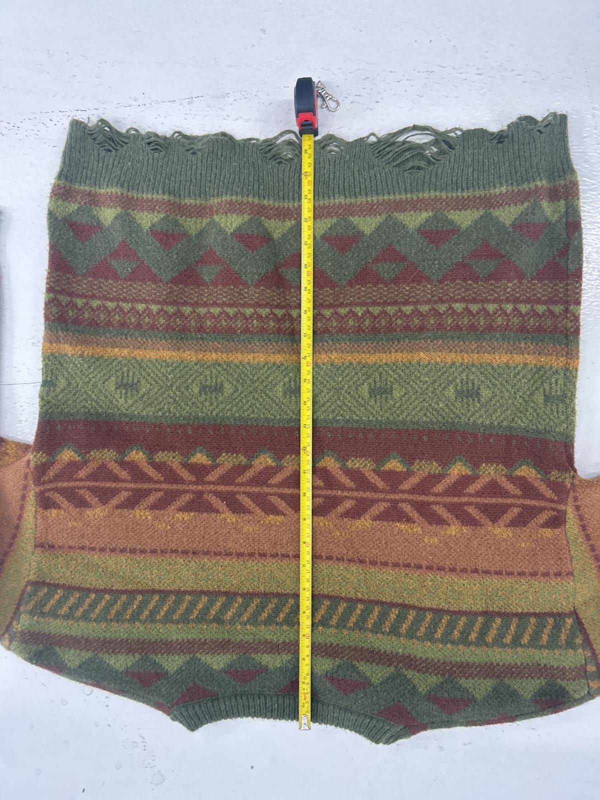 Vintage Southwest Distressed Patterned Sweater