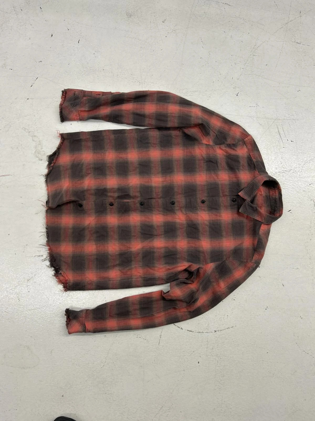 Vintage Plaid Flannel Shirt - Red And Black Checkered Pattern