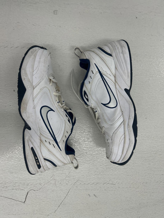 Nike Air Monarch Athletic Shoes - White with Navy Accents