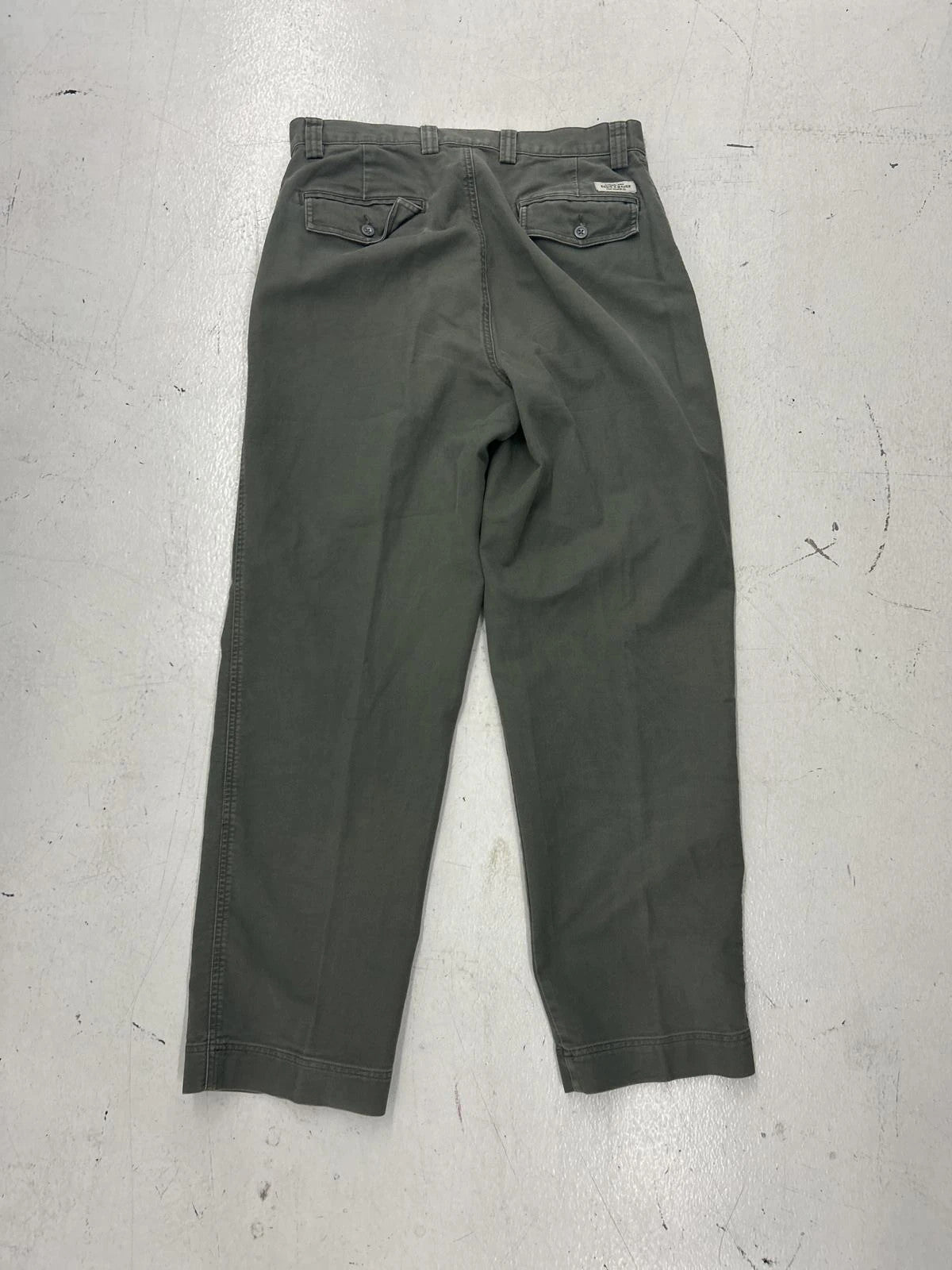 Men'S Casual Olive Green Chino Pants