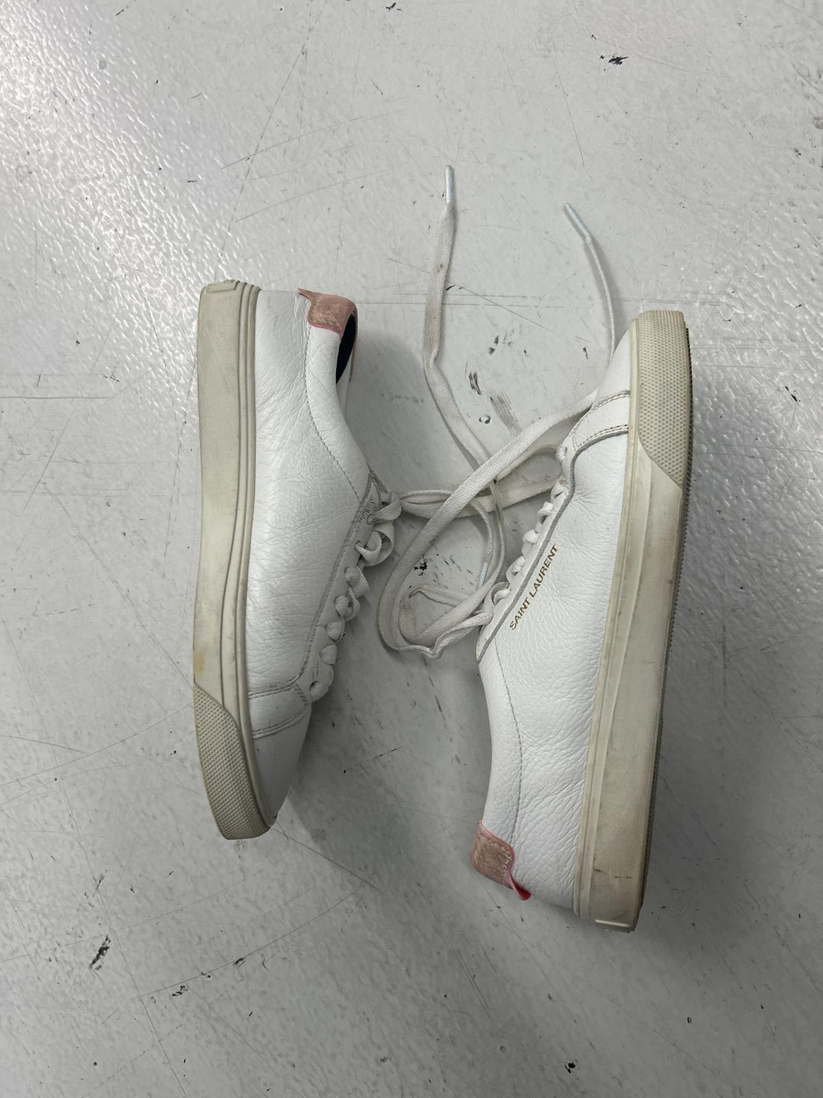 Saint Laurent White Leather Sneakers