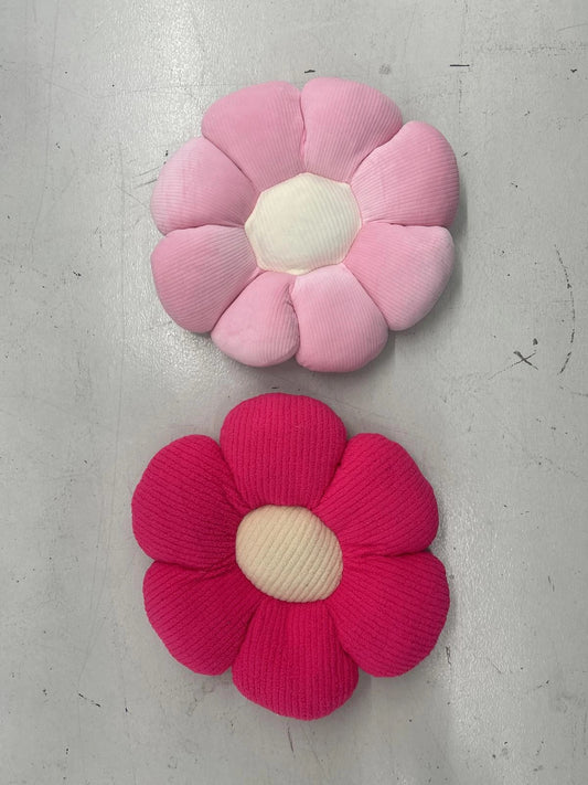 Cute Flower Plush Cushion Set - Pink & Magenta